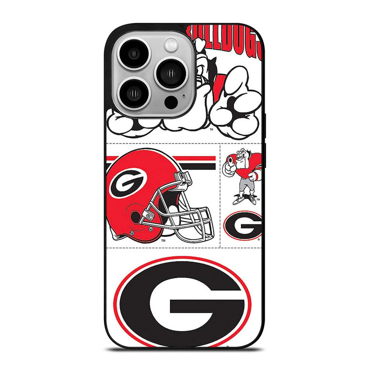 GEORGIA BULLDOGS STICKER COLLECTION iPhone 14 Pro Case Cover