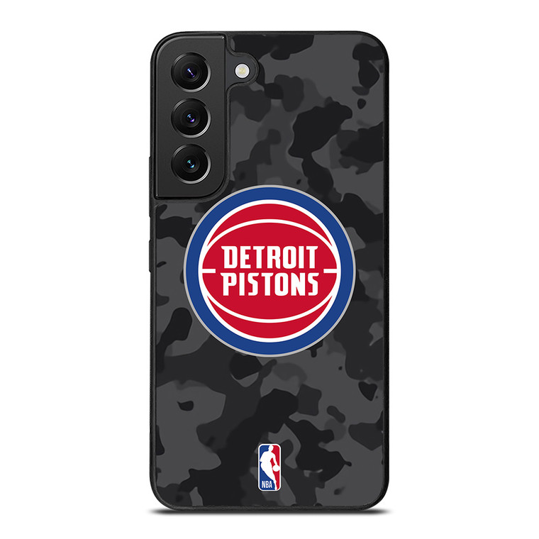 DETROIT PISTONS BLACK CAMO Samsung Galaxy S22 Plus Case Cover