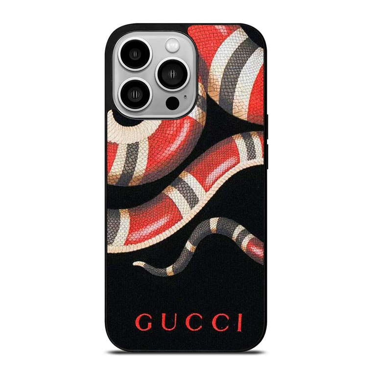 GUCCI SNAKE LEATHER iPhone 14 Pro Case Cover