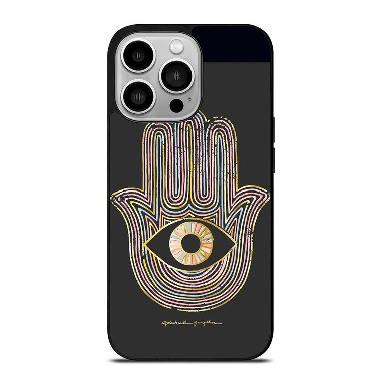 HAMSA EVIL EYE HAND OF FATIMA LOGO iPhone 14 Pro Case Cover