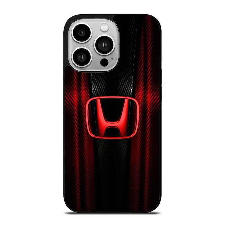 HONDA LOGO RED CARBON iPhone 14 Pro Case Cover