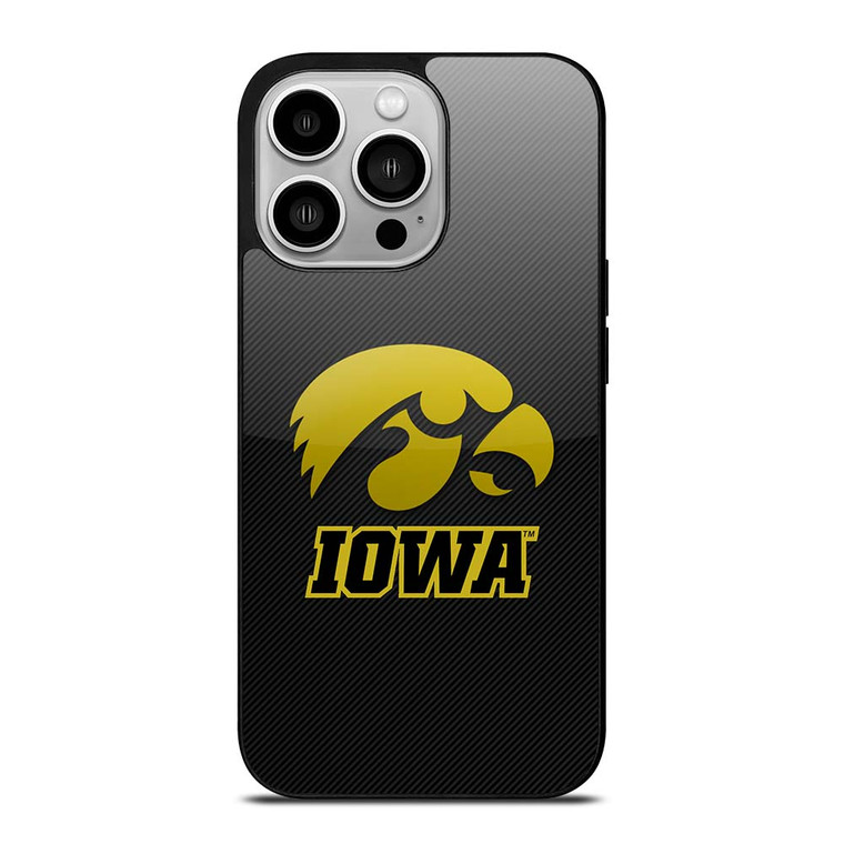 IOWA HAWKEYES CARBON iPhone 14 Pro Case Cover