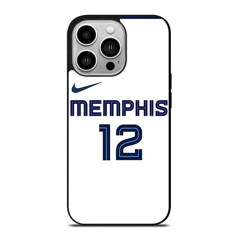 JA MORANT MEMPHIS GRIZZLIES WHITE iPhone 14 Pro Case Cover