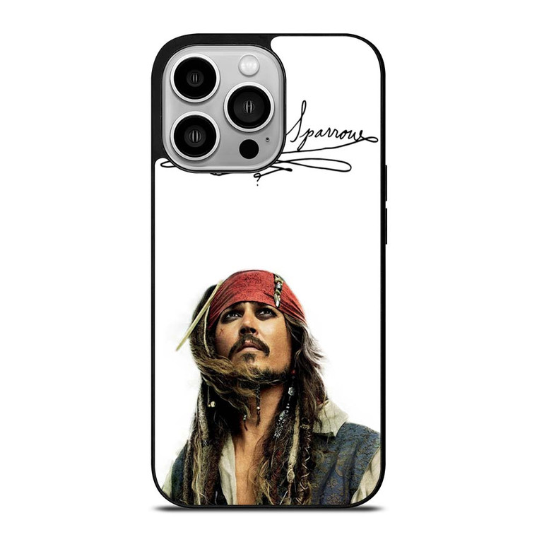 JACK SPARROW SIGNATURE PIRATES OF THE CARIBBEAN  iPhone 14 Pro Case Cover