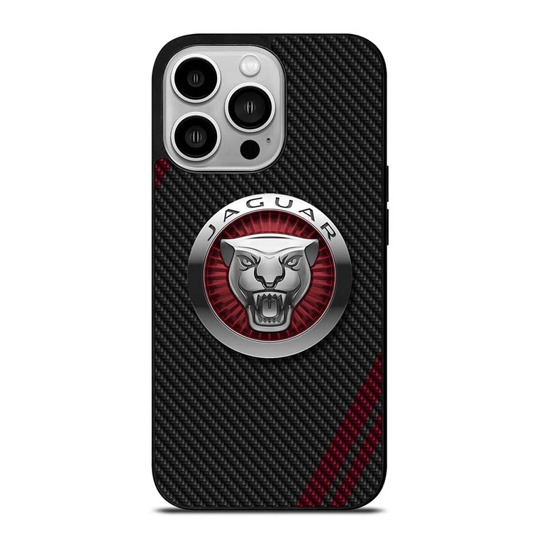JAGUAR CARBON STRIPE LOGO iPhone 14 Pro Case Cover