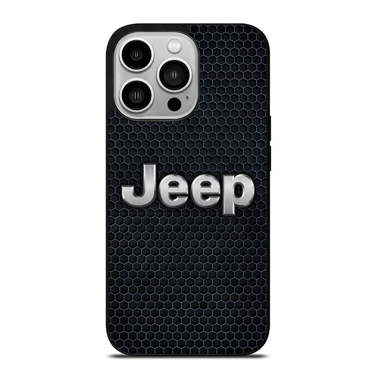 JEEP BLACK METAL LOGO iPhone 14 Pro Case Cover