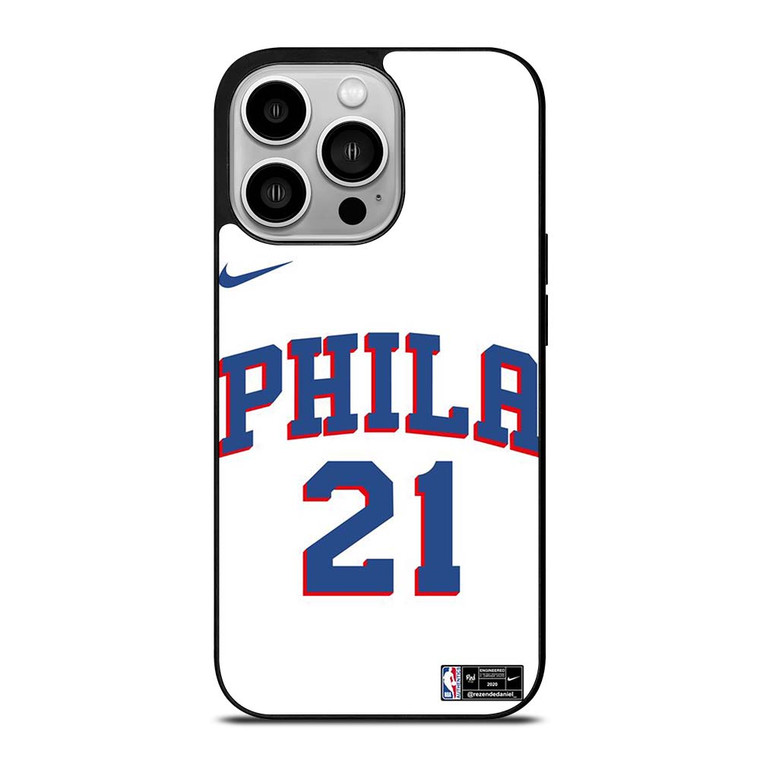JOEL EMBIID PHILADELPHIA SIXERS KIT iPhone 14 Pro Case Cover