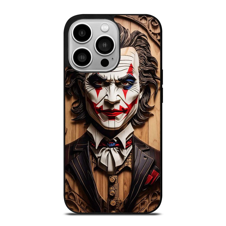 JOKER FACE WOOD iPhone 14 Pro Case Cover
