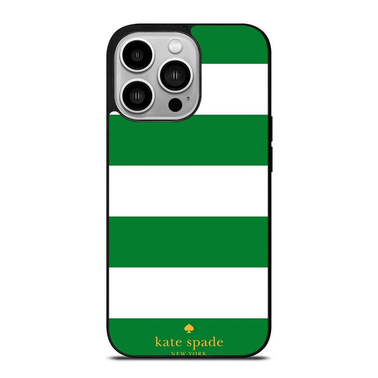 KATE SPADE GREEN STRIPE iPhone 14 Pro Case Cover