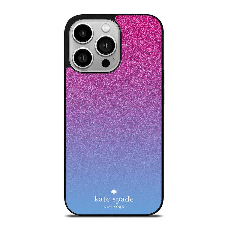 KATE SPADE NEW YORK PINK BLUE GLITTER iPhone 14 Pro Case Cover