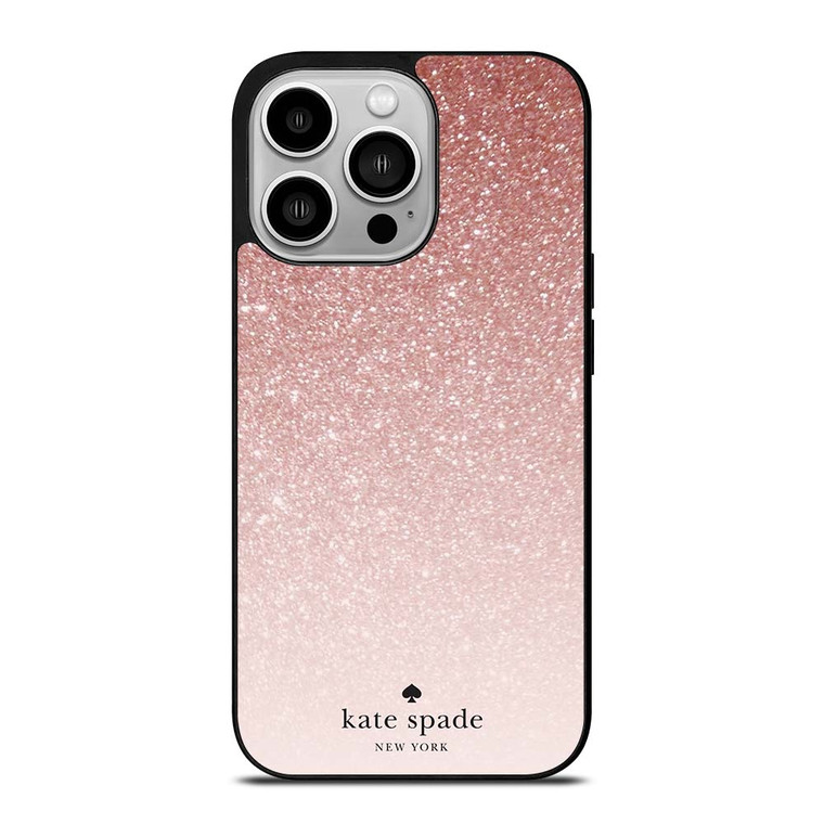 KATE SPADE NEW YORK ROSE WHITE GLITTER iPhone 14 Pro Case Cover