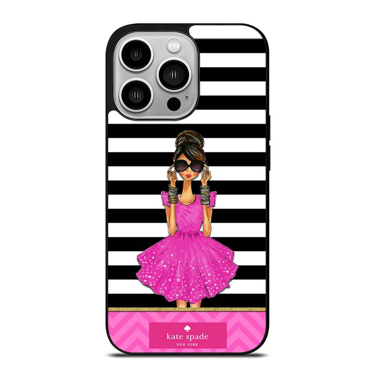 KATE SPADE PINK GIRLS iPhone 14 Pro Case Cover