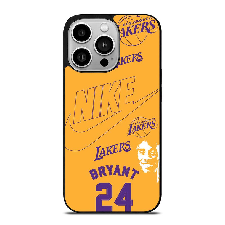 KOBER BRYANT LAKERS NIKE YELLOW iPhone 14 Pro Case Cover