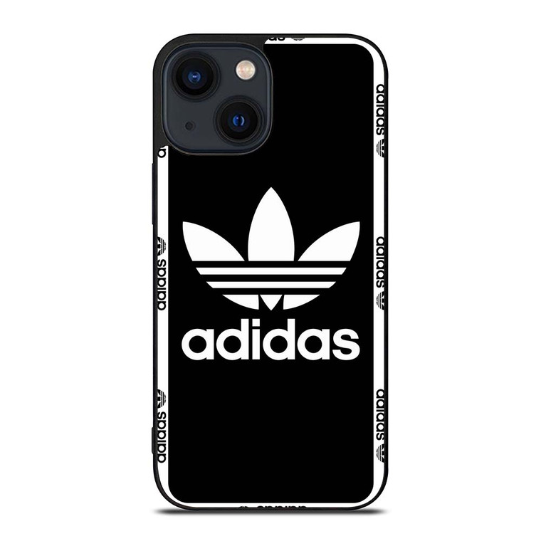 ADIDAS TREFOIL ROUND BLACK iPhone 14 Plus Case Cover