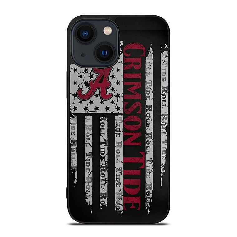ALABAMA CRIMSON TIDE FLAG MLS iPhone 14 Plus Case Cover ALABAMA CRIMSON TIDE FLAG MLS iPhone 14 Plus Case Cover