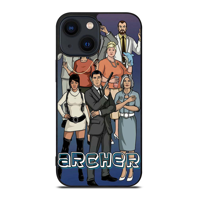 ARCHER CARTOON ALL CAST iPhone 14 Plus Case Cover