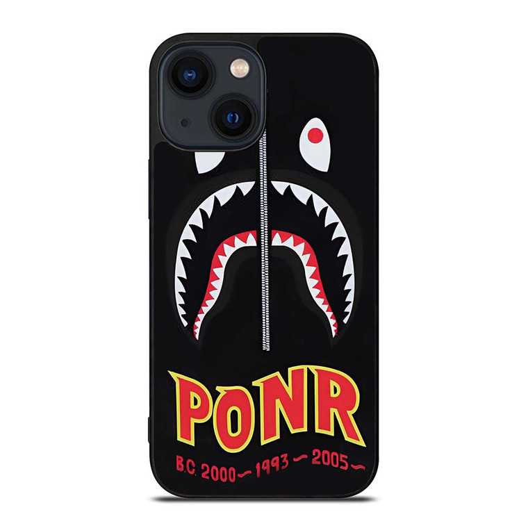BAPE BATHING APE X PONR iPhone 14 Plus Case Cover