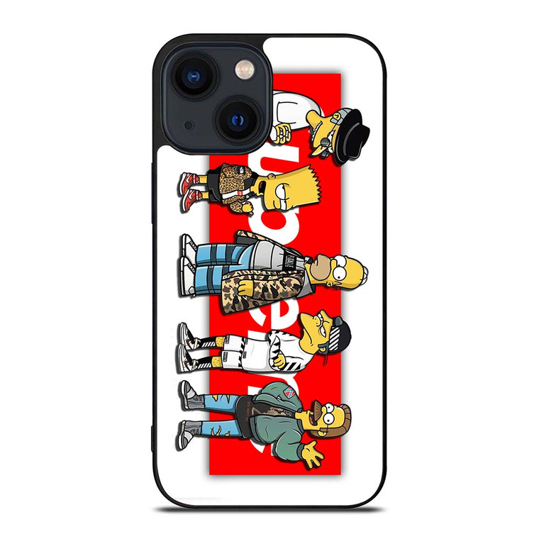 BART SIMPSON X SUPREME LOGO iPhone 14 Plus Case Cover