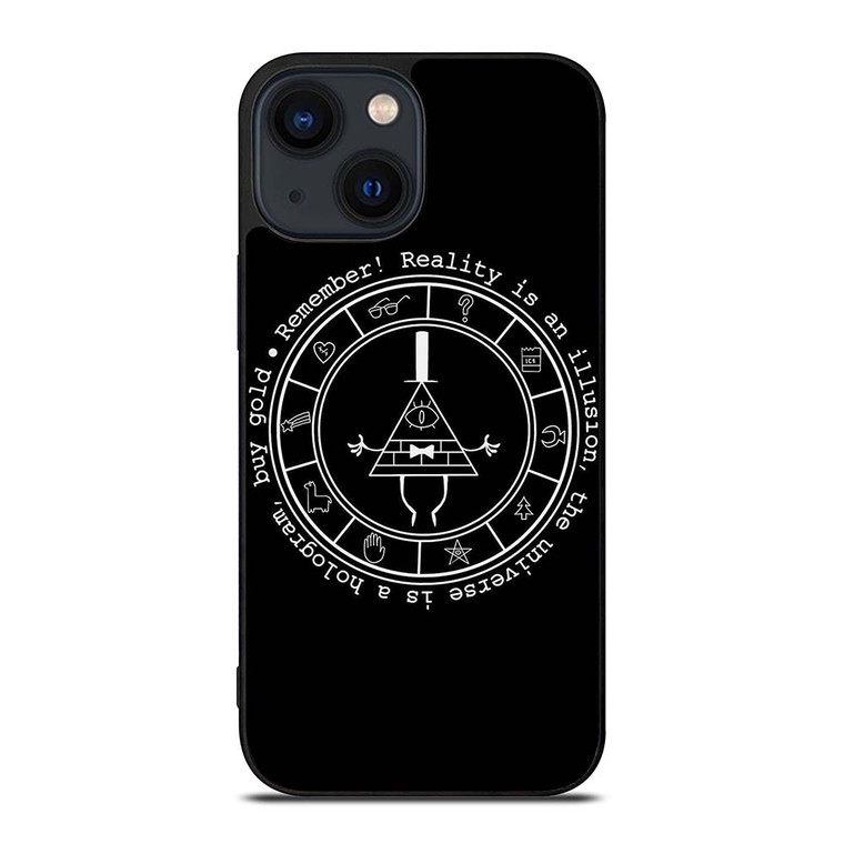 BILL CIPHER WHEEL BLACK iPhone 14 Plus Case Cover BILL CIPHER WHEEL BLACK iPhone 14 Plus Case Cover
