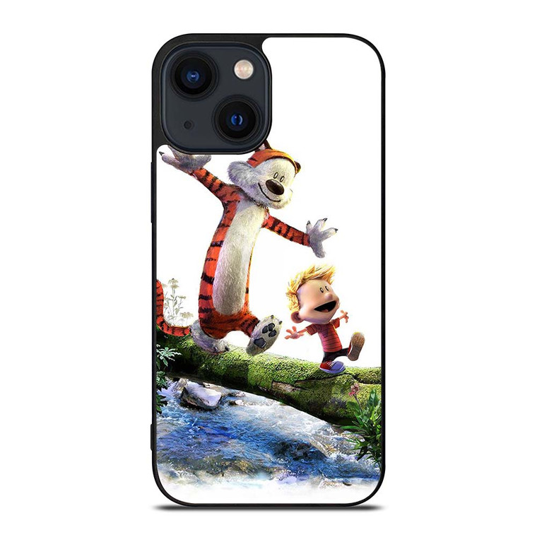 CALVIN AND HOBBES RIVER WOOD iPhone 14 Plus Case Cover