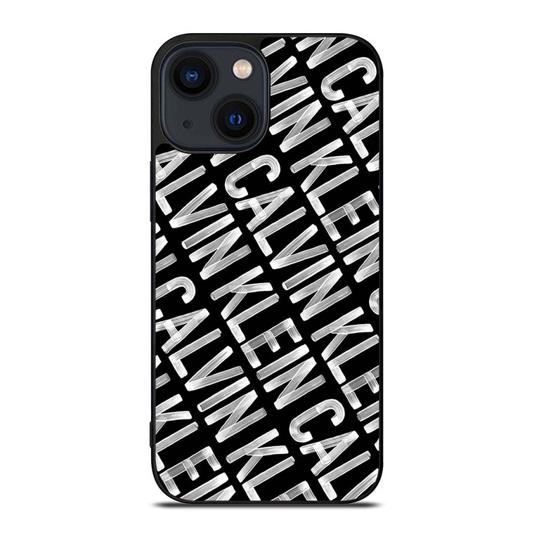 CALVIN KLEIN LOGO PATTERN iPhone 14 Plus Case Cover