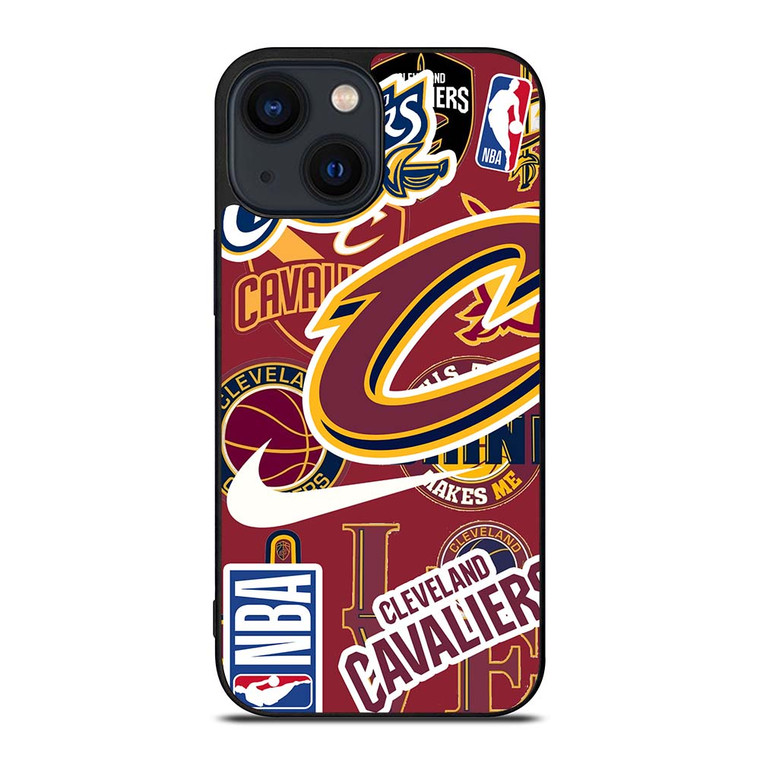 CLEVELAND CAVALIERS NBA STICKER BOMB iPhone 14 Plus Case Cover