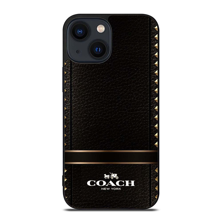COACH BELT TEXTURE iPhone 14 Plus Case Cover