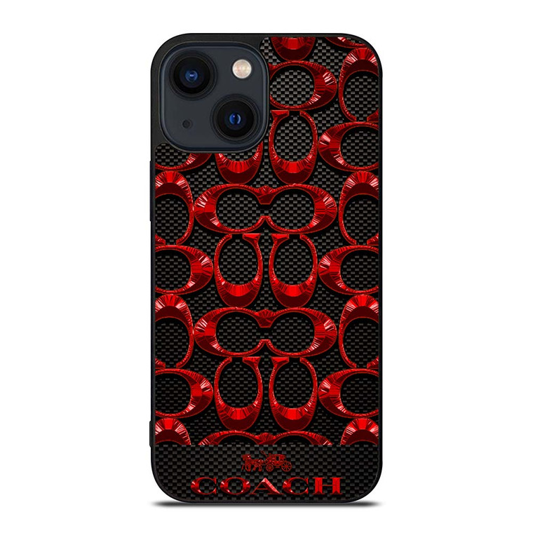 COACH NEW YORK CARBON iPhone 14 Plus Case Cover