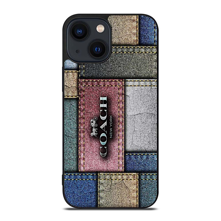 COACH NEW YORK LOGO JEANS  iPhone 14 Plus Case Cover