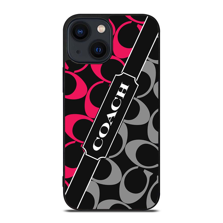 COACH NEW YORK RED WHITE iPhone 14 Plus Case Cover