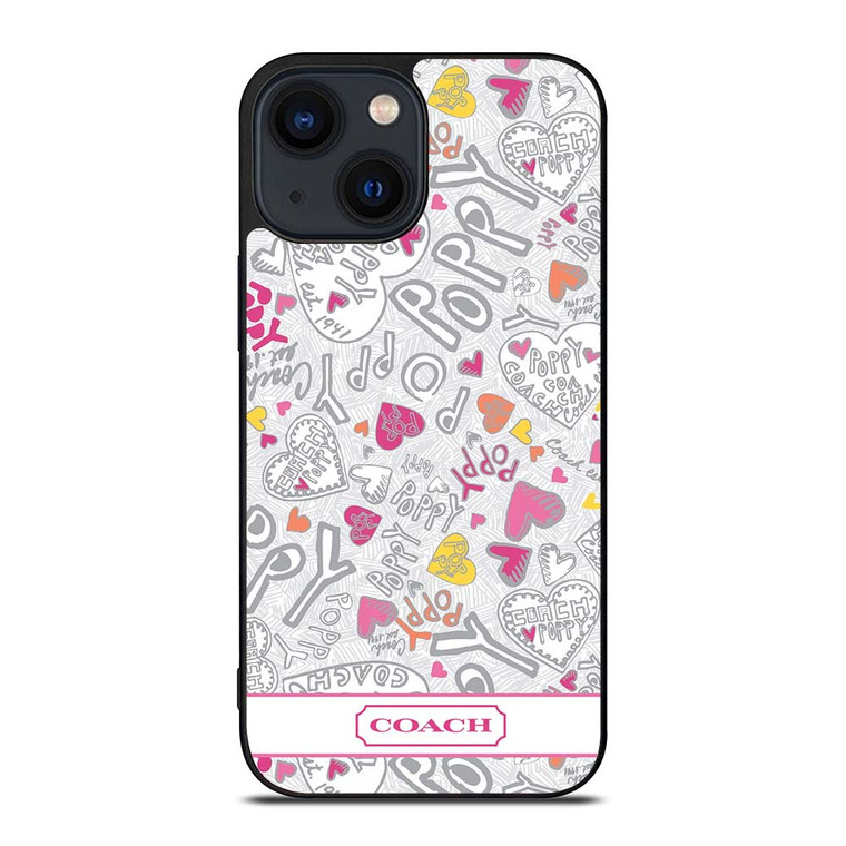 COACH POPPY COLOR iPhone 14 Plus Case Cover