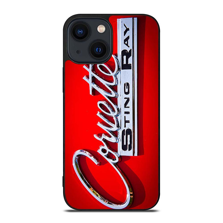 CORVETTE STINGRAY RED EMBLEM iPhone 14 Plus Case Cover