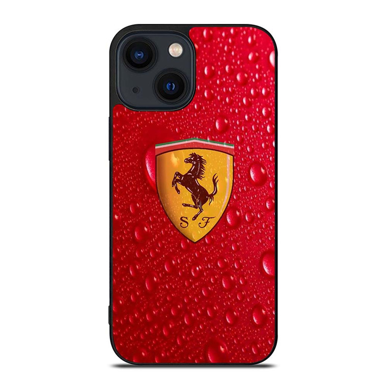 FERRARI DROP WATER RED iPhone 14 Plus Case Cover
