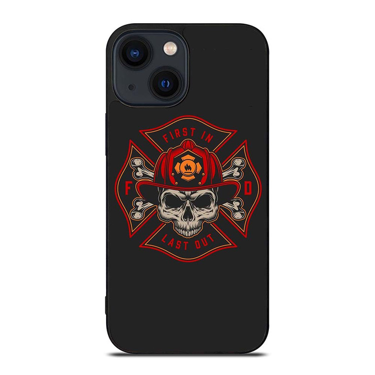 FIREFIGHTER FIREMAN SKULL LOGO iPhone 14 Plus Case Cover