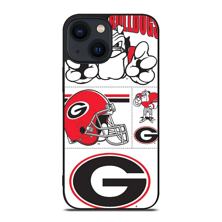 GEORGIA BULLDOGS STICKER COLLECTION iPhone 14 Plus Case Cover