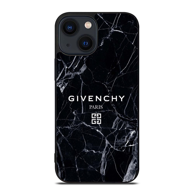 GIVENCHY PARIS MARBLE BLACK iPhone 14 Plus Case Cover