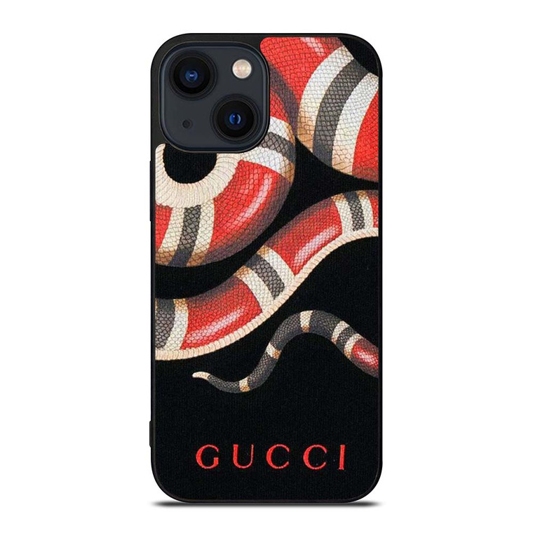 GUCCI SNAKE LEATHER iPhone 14 Plus Case Cover