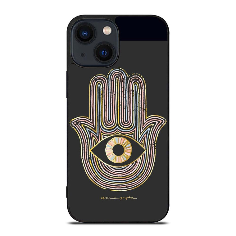 HAMSA EVIL EYE HAND OF FATIMA LOGO iPhone 14 Plus Case Cover