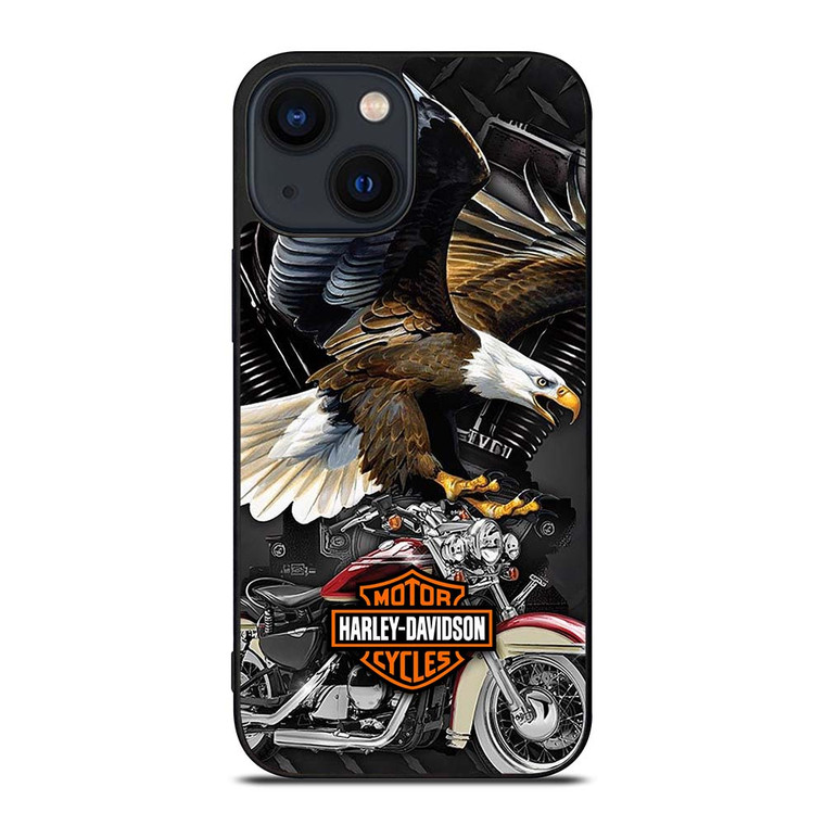 HARLEY DAVIDSON EAGLE METAL LOGO iPhone 14 Plus Case Cover