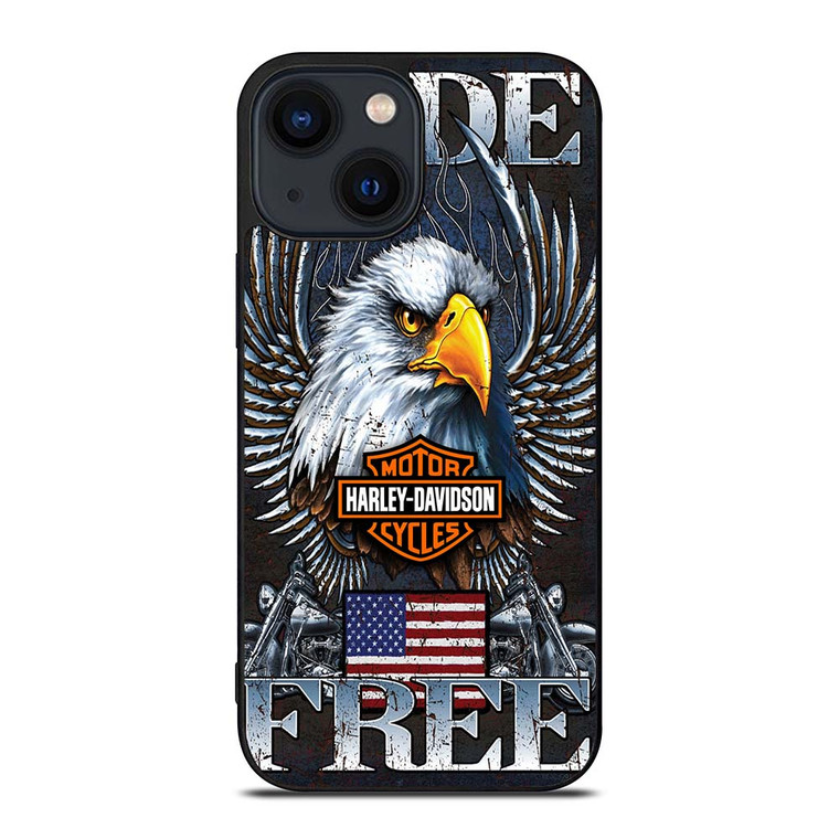 HARLEY DAVIDSON FREE RIDE EAGLE iPhone 14 Plus Case Cover