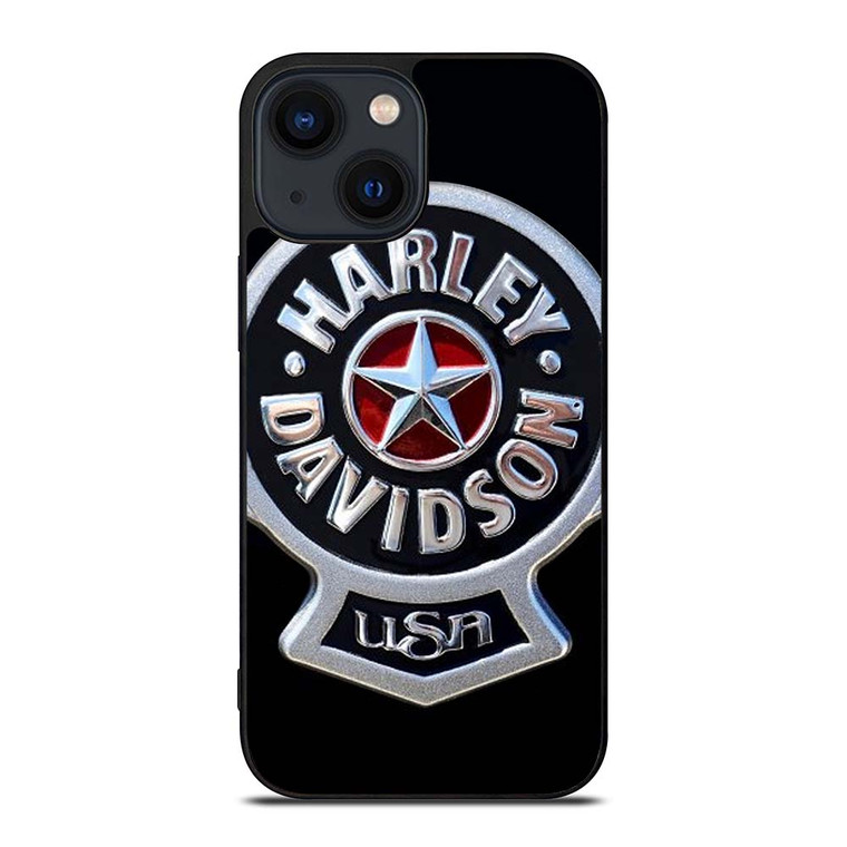 HARLEY DAVIDSON USA METAL EMBLEM iPhone 14 Plus Case Cover