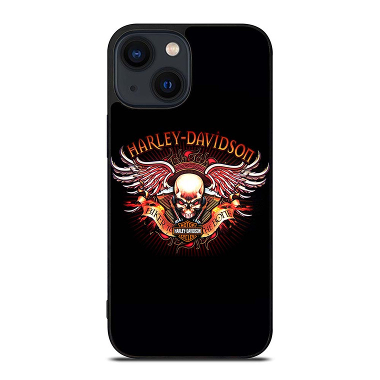 HARLEY DAVIDSON WING SKULL LOGO iPhone 14 Plus Case Cover