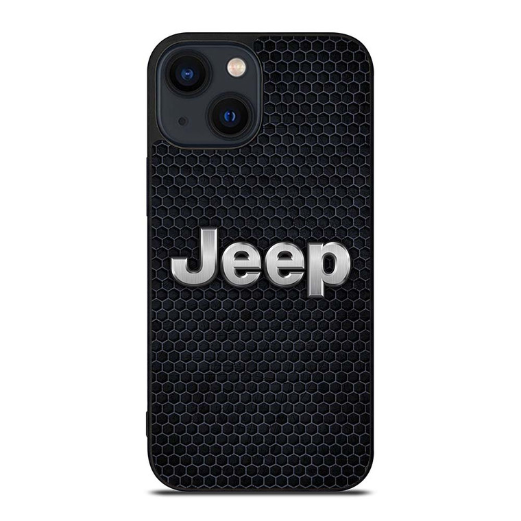 JEEP BLACK METAL LOGO iPhone 14 Plus Case Cover