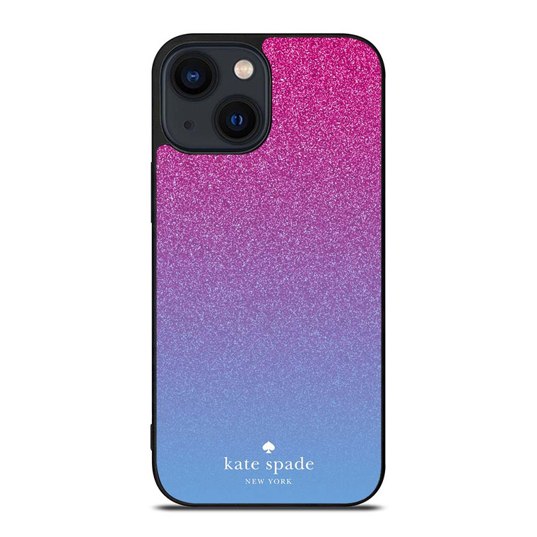 KATE SPADE NEW YORK PINK BLUE GLITTER iPhone 14 Plus Case Cover