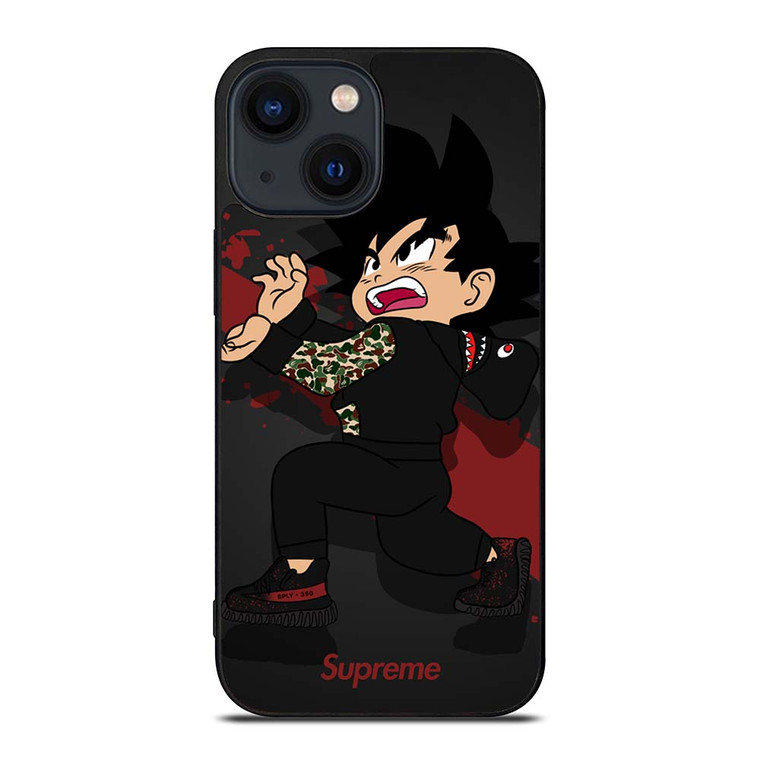 KIDS GOKU BAPE SUPREME iPhone 14 Plus Case Cover
