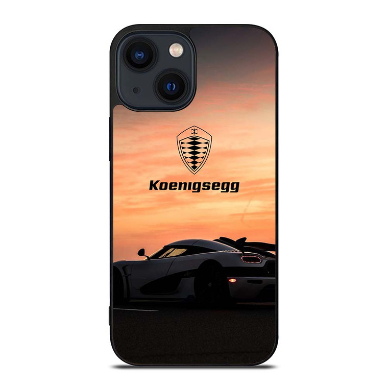 KOENIGSEGG CAR SUNSET LOGO iPhone 14 Plus Case Cover
