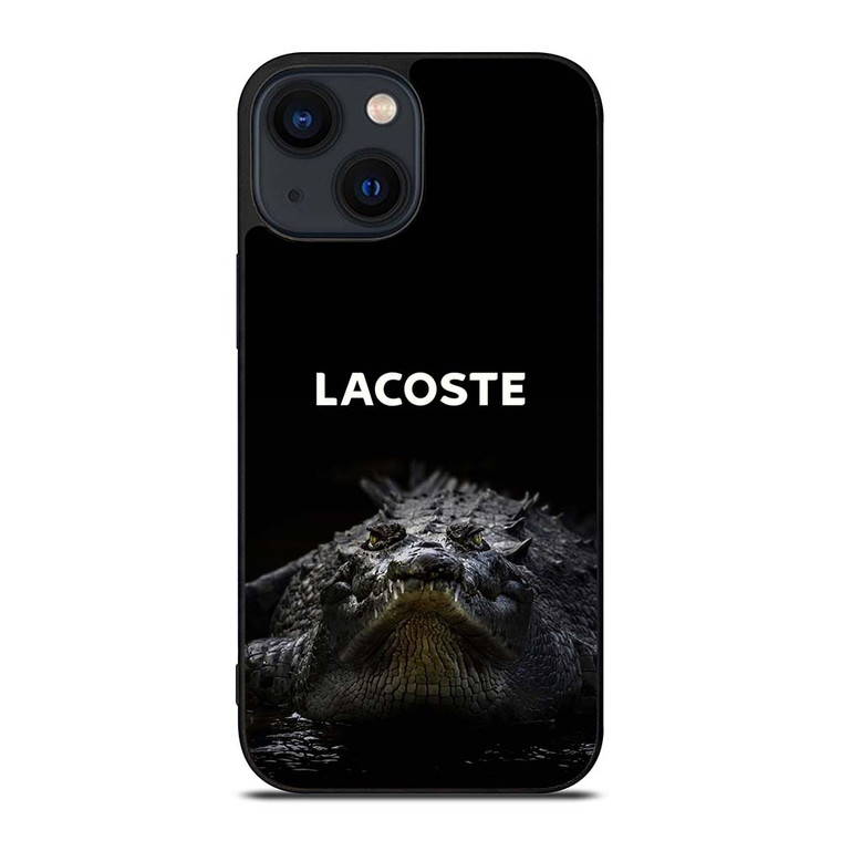 LACOSTE CROCODILE BLACK iPhone 14 Plus Case Cover