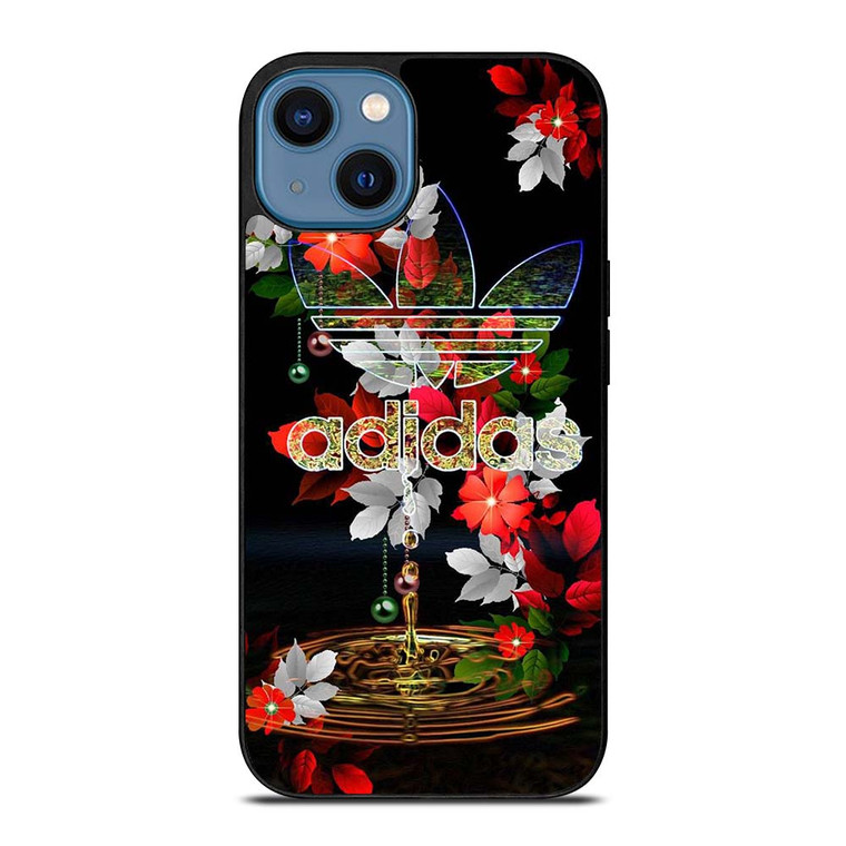 ADIDAS FLOWER PATTERN iPhone 14 Case Cover