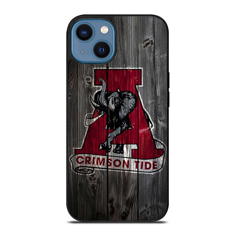 ALABAMA CRIMSON TIDE WOODEN ICON iPhone 14 Case Cover