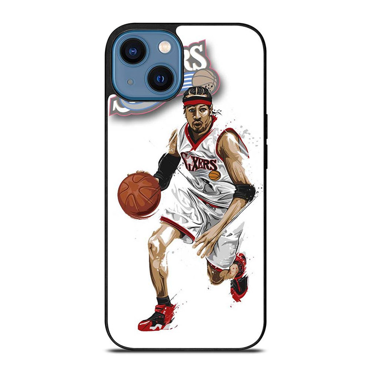 ALLEN IVERSON SIXERS NBA BASKETBALL iPhone 14 Case Cover